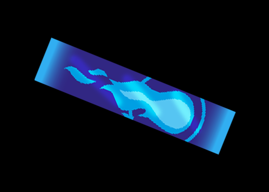 Blue Flame Glow Key Tag